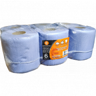 Image for 6 x Twin Ply Blue Paper Roll